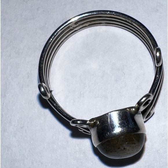 Madagascar Blue Labradorite Ring Sz 6 - Picture 5 of 5